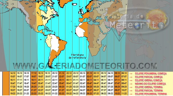 horário do Eclipse Lunar no Brasil e no mundo - dia 27 de setembro de 2015