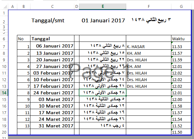 Contoh Format Jadwal Khutbah Jumat IlmuSosial.id