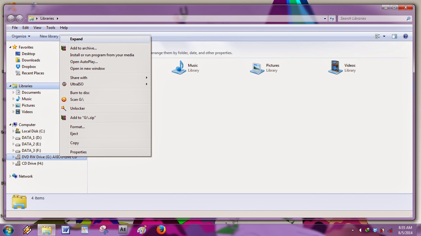3. Klik Run setup.exe. Akan muncul menu utama dari CD driver (lihat
