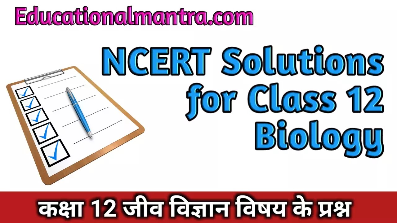 NCERT Solutions for Class 12 Biology Chapter 11 Biotechnology : Principles and Processes