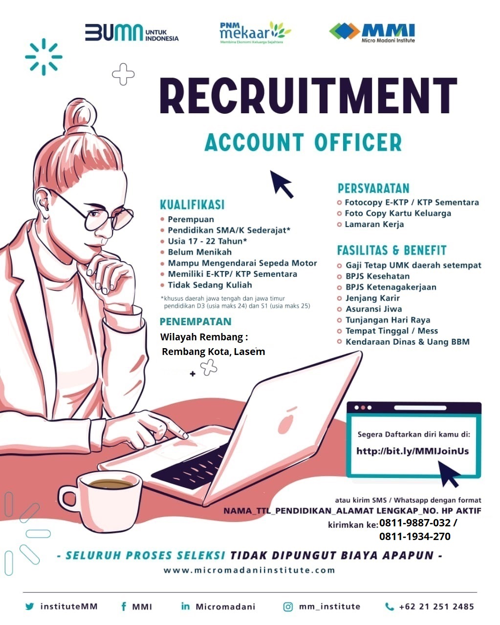 Lowongan Kerja Account Officer Di Bumn Pnm Mekaar Rembang Dapat Gaji Tetap Umk Bpjs Motor Asuransi Tunjangan Mess Bensin Dll Lowongan Rembang