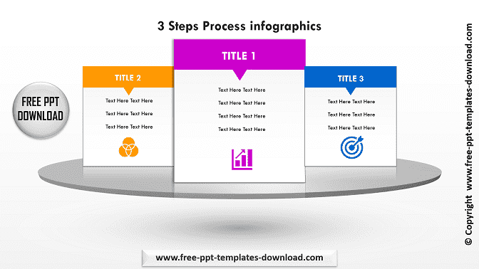 3 Steps Process Infographics Template Download