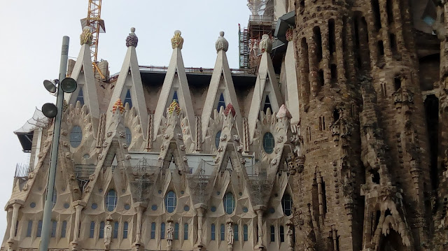 la Sagrada Familia Barcelone Espagne détail de la nef
