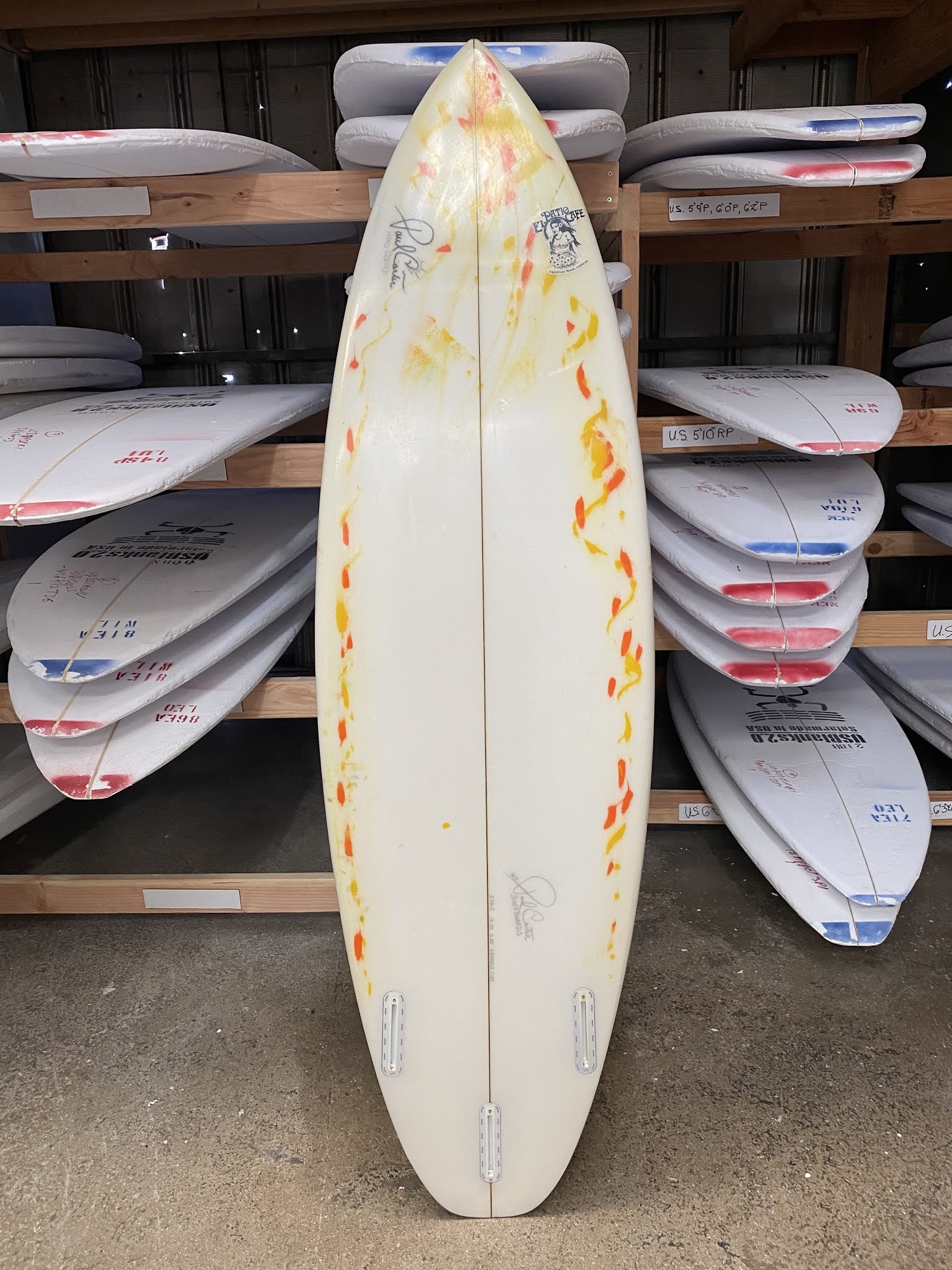SurferShaperArtist San Clemente shortboard & Art by Paul Carter