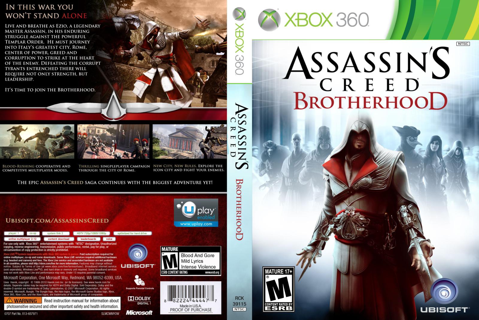 Assassin's Creed Brotherhood Xbox 360 Ultra Capas