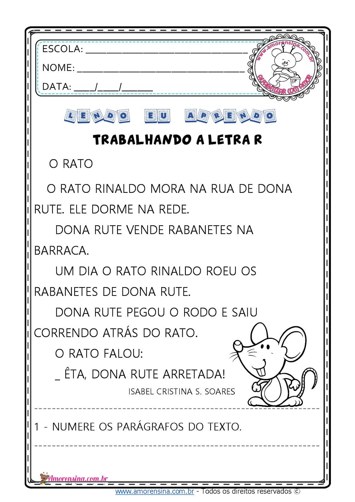 A Arte de Educar, Educação em questão. ATIVIDADES DE ALFABETIZAÇÃO