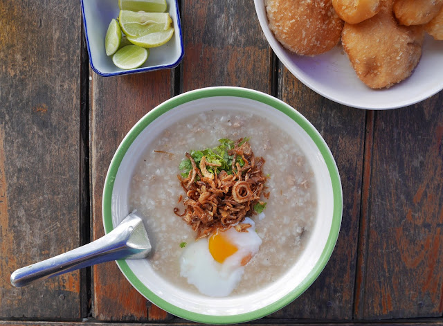 Porridge or Lao Jok at Prachaniyom Coffee Shop, Luang Prabang, Laos