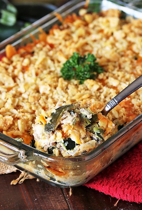 Cheesy Zucchini & Sausage Casserole The Kitchen is My Playground