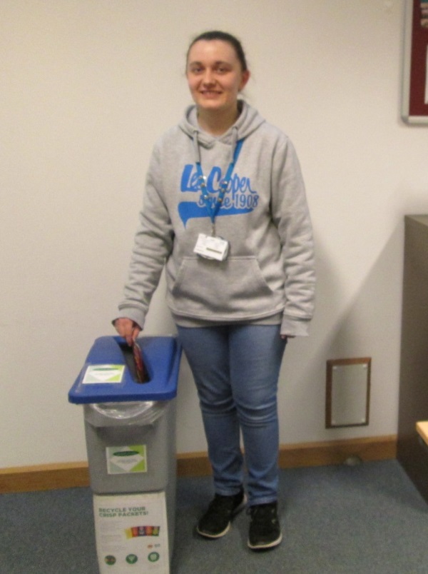Crisp bag recycling scheme in the Health Library