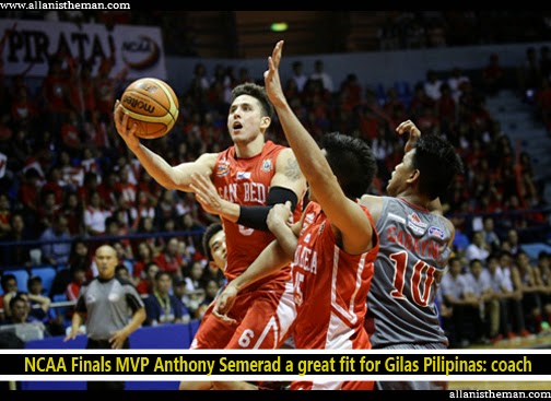 NCAA Finals MVP Anthony Semerad a great fit for Gilas Pilipinas: coach