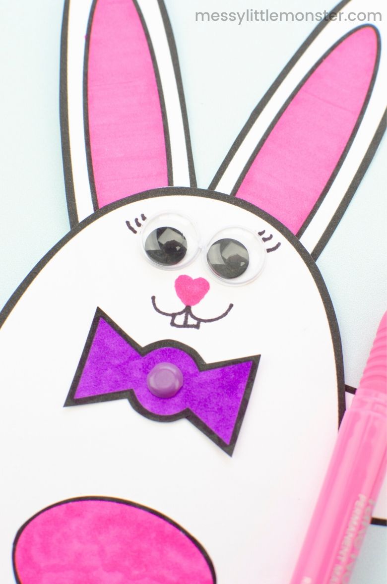 Moving Bunny Craft (with bunny template) - Messy Little Monster
