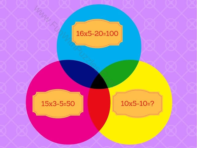 Mathematics Equations Circle Picture Puzzles for Kids with Answers