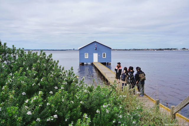 west australia perth cbd  Crawley Edge Boatshed Blue Boat House