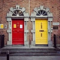 Pictures of Ireland: Red and yellow doors in Kilkenny