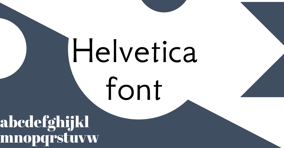 font Helvetica