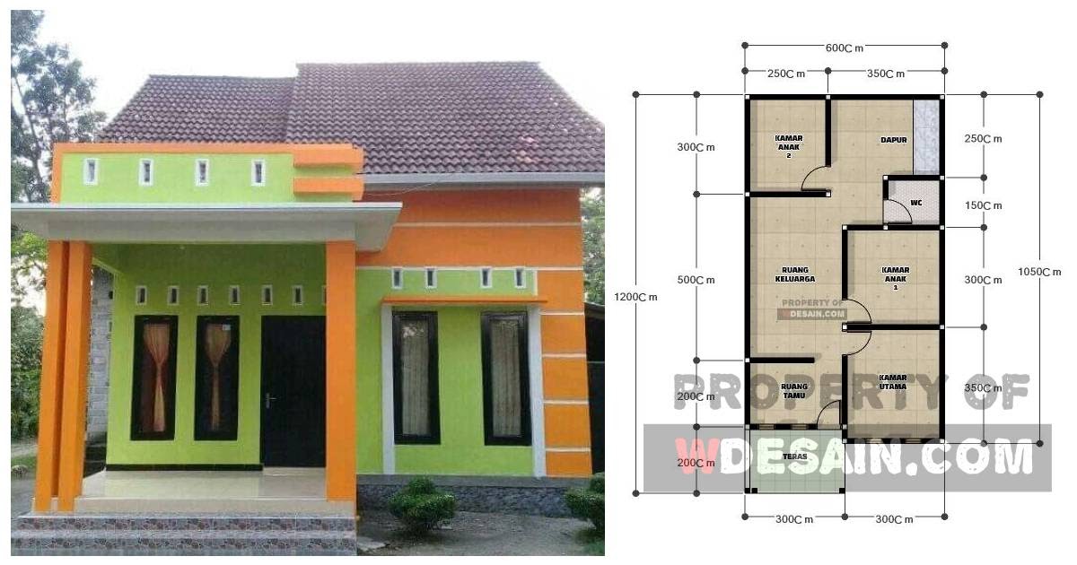 34 Rumah minimalis ukuran 6x12