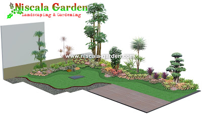 Desain Taman Tropis Modern