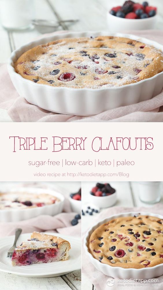 Keto Triple Berry Clafoutis - The Best Recipes