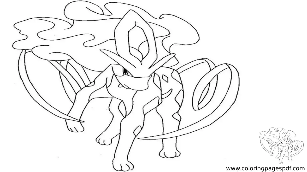 Coloring Page Of Suicune