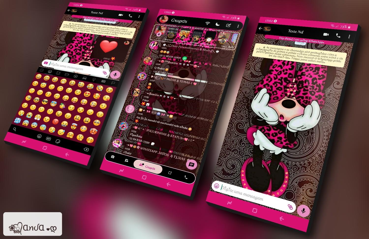 Minnie Pink Theme For YOWhatsApp & KM WhatsApp By Nanda