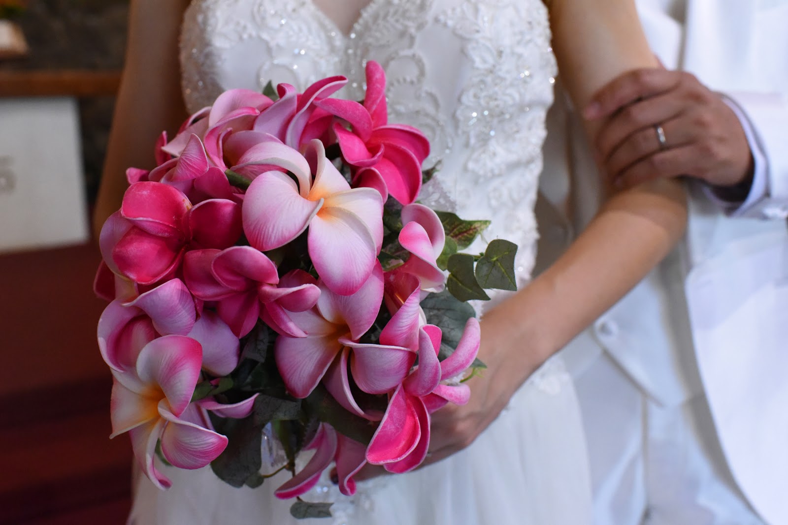 Hawaii Wedding Flowers Pink Plumeria Bouquet 8089243600