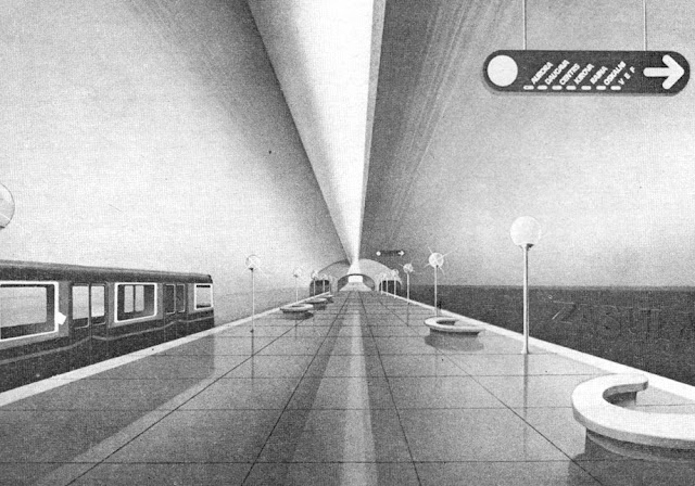 Станция "Засулаукс", тема — "отдых на Взморье". Архитекторы А. Пурвиньш и А. Гелзи