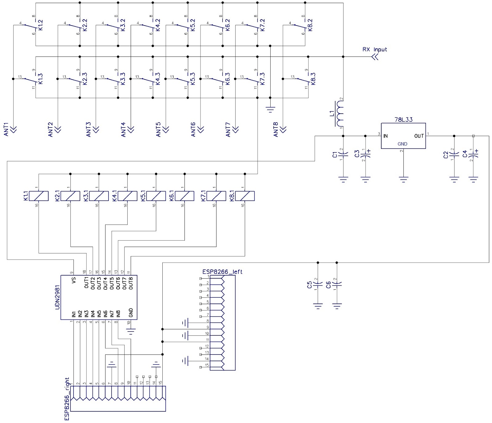 Ham radio and SWL: Remote RX antennas switch with WI-FI interface