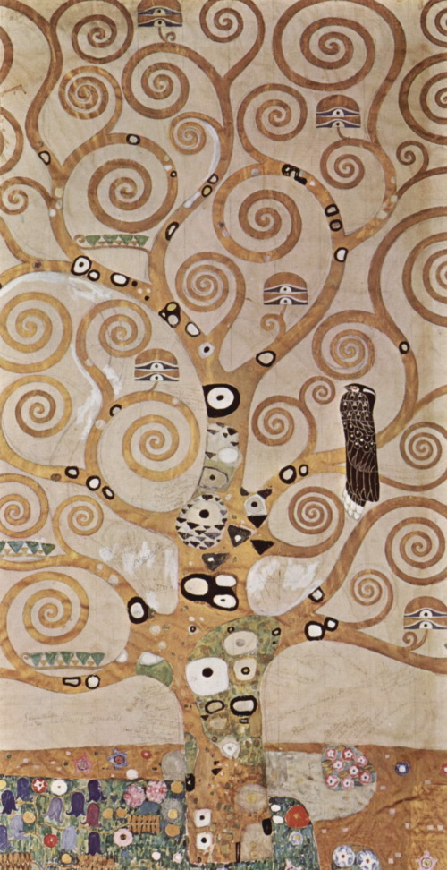 Árvore da vida - Gustav Klimt. Árvore da vida, pintura de Gustav Klimt. #PraCegoVer