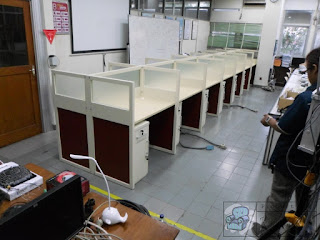 meja cubicle Knockdown  Meja partisi bongkar pasang  Furniture semarang