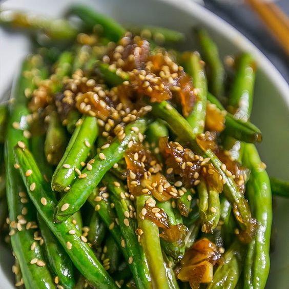 Garlic Chinese Style Green Beans Recipe Healthy Cooking Tips In Home