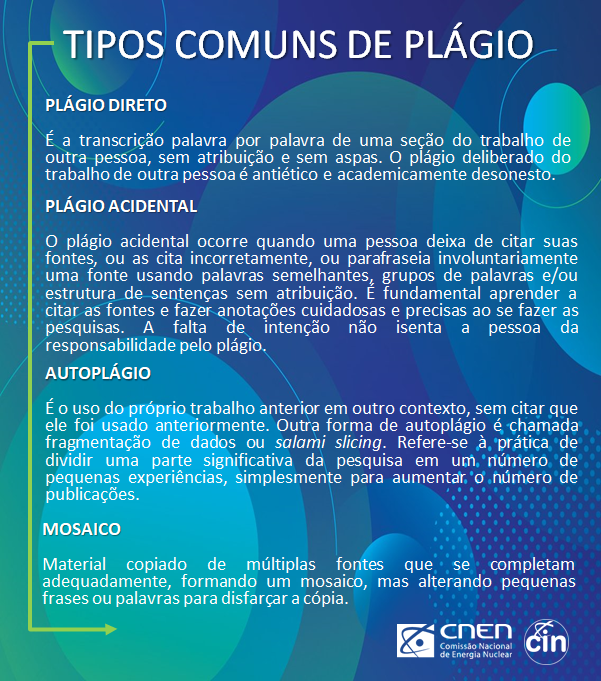 Monitoria Científica ESPFESPSP Tipos Comuns de Plágio Monitoria Científica ESPFESPSP Tipos Comuns de Plágio