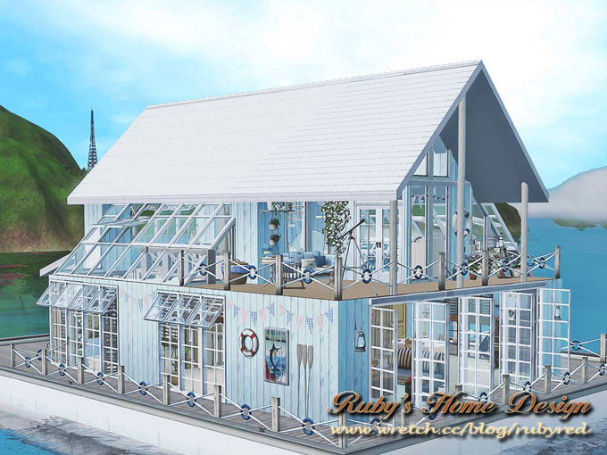 My Sims 3 Blog Blue Houseboat by Ruby