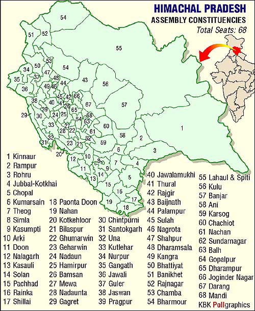 Himachal Pradesh List of Himachal Pradesh Assembly Constituency