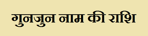 Gunjun Name Rashi 