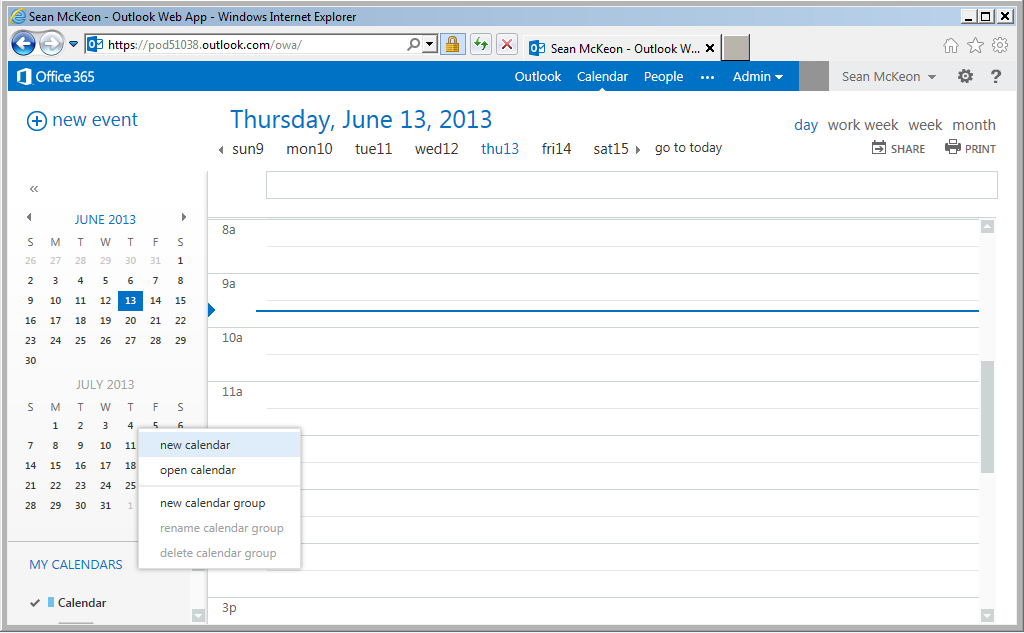 Shared Outlook Calendar On Android Part 1 Creating A Shared Outlook 