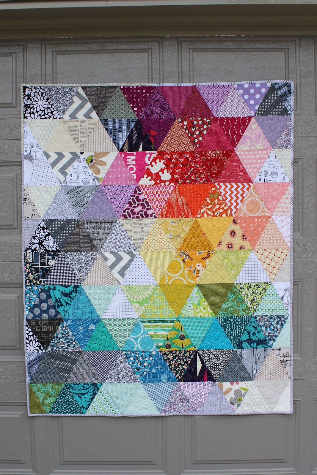 Teaginny Designs Scrappy Triangles Quilt