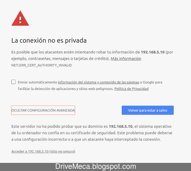 Aceptamos el certificado de OPNsense firewall