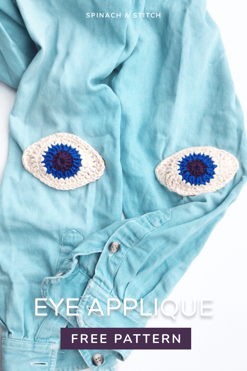 eye applique crochet pattern