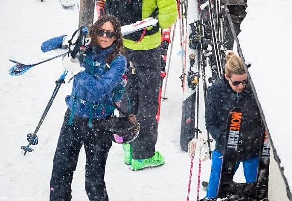 Princess Mary, Prince Christian, Princess Josephine, Princess Isabella and Prince Vincent on holiday at a ski center in Verbier in Switzerland