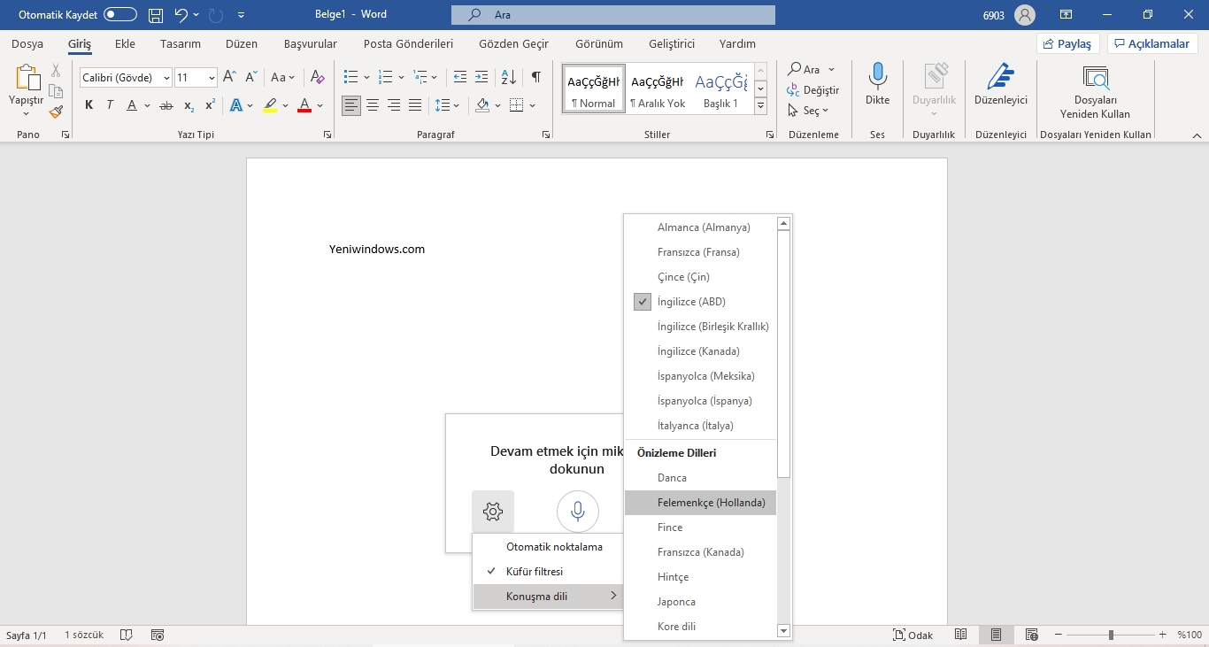 Microsoft Office'te Dikte Özelliği Nasıl Kullanılır 4 Image%2B4