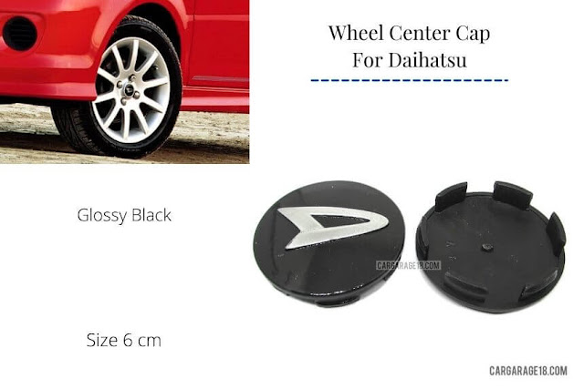 Glossy Black Wheel Center Cap Size 60mm For Daihatsu