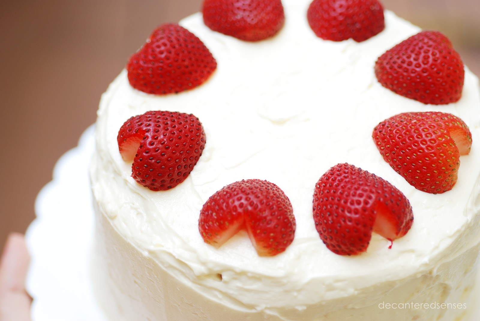 Decantered Senses White chocolate cream cheese butter birthday cake