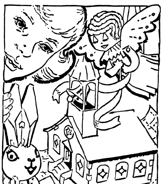Crayon Palace: Color this child building an Easter Diorama...