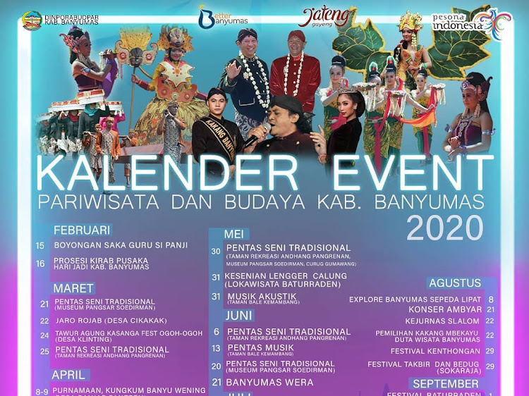 Kalender Event & Jadwal Acara Hari Jadi Ke-449 Kabupaten Banyumas 2020