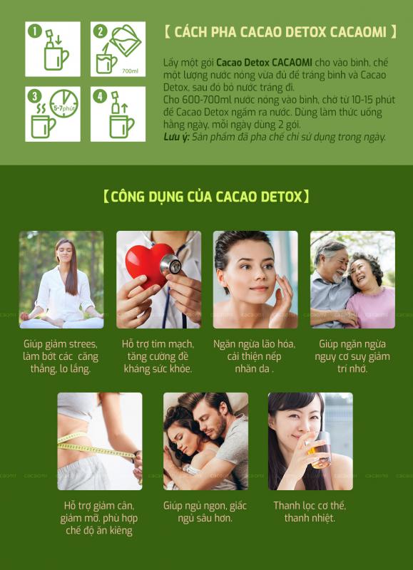 Combo 2 Hộp Cacao Detox Cacaomi Thanh Lọc Cơ Thể (20 Gói/Hộp)