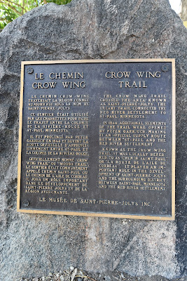 Le Chemin Crow Wing historic sign.