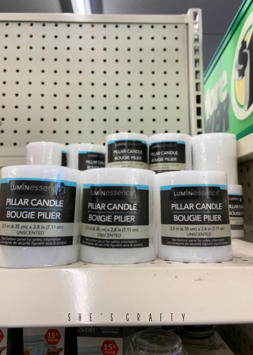 things to buy at Dollar Tree - unscented candles