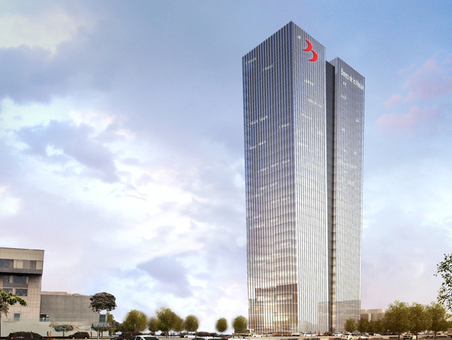 Inclinarse Un Edificio Hacia Un Costado