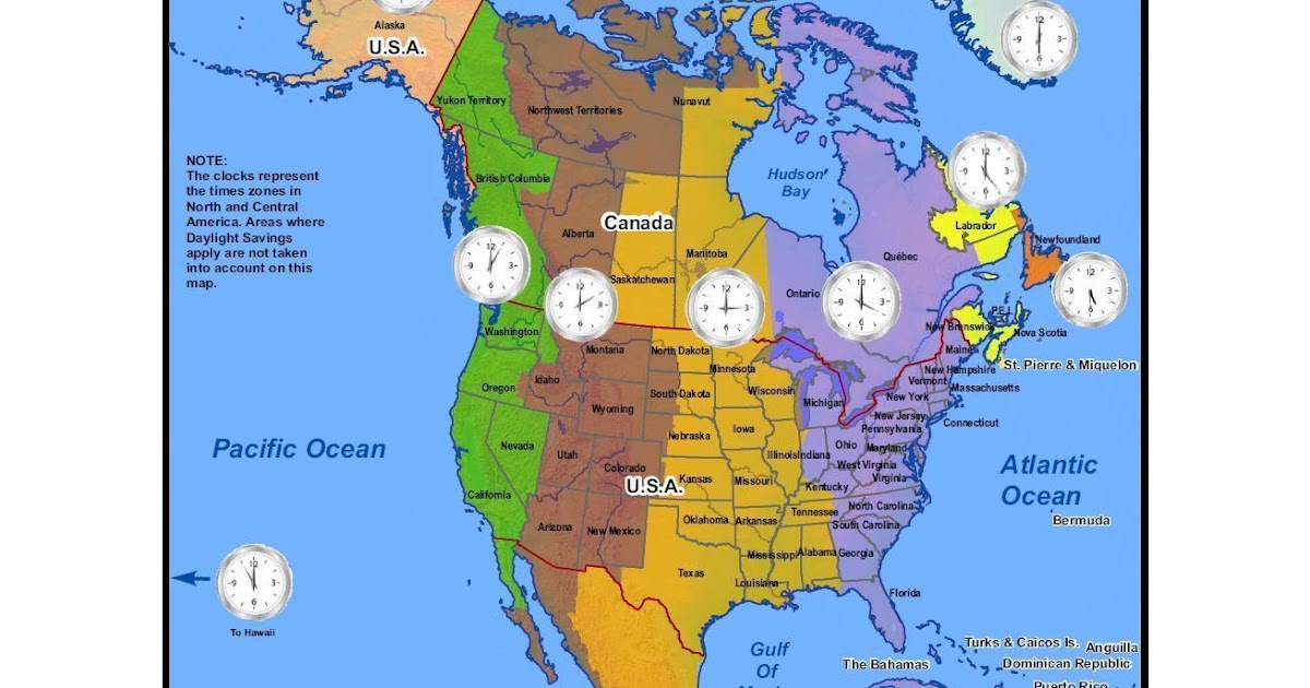 north america time zones