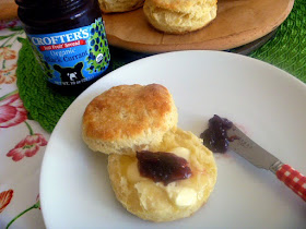 How to EAT a scone:  take one hot scone, split open and spread with butter or jelly so it's ooooozing out the sides and dripping on your fingers as you eat it. - Slice of Southern